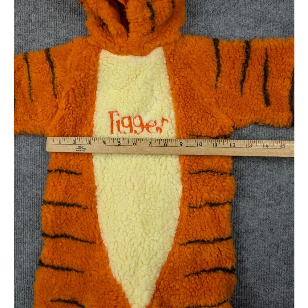 Vintage Disney Store Tigger Costume Baby 6-12M Halloween 90s Hooded Jumpsuit